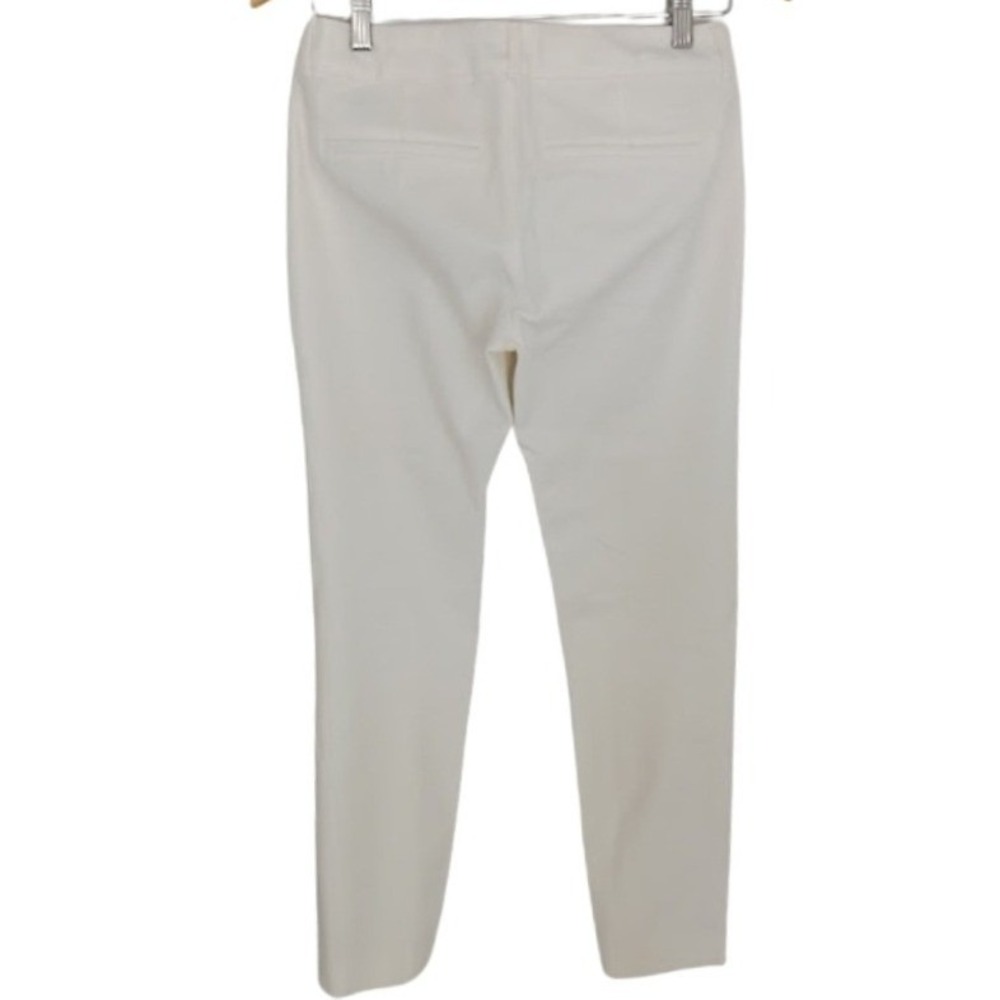 TALBOTS White Stretch Straight Leg Ankle Pants 10 30x27 Retro-Chic - Picture 3 of 7